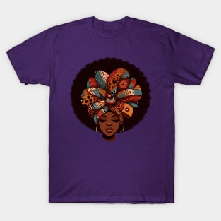 Afrocentric Woman With Afro Hair T-Shirt T-Shirt